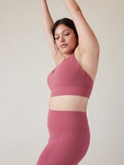 Athleta Pink D-DD Cup Transcend Plunge Low Impact Sports Bra - Image 2 of 4