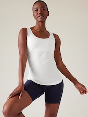 Athleta White Outbound Scoop Neck Tank Vest - Image 1 of 5