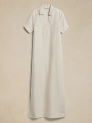 Banana Republic Cream Cruz Linen Maxi Shirt Dress - Image 3 of 3