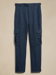Banana Republic Blue Heritage Expedition Linen Trousers - Image 4 of 4