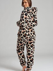 Loungeable Brown Leopard Well Soft All-In-One - Image 3 of 4
