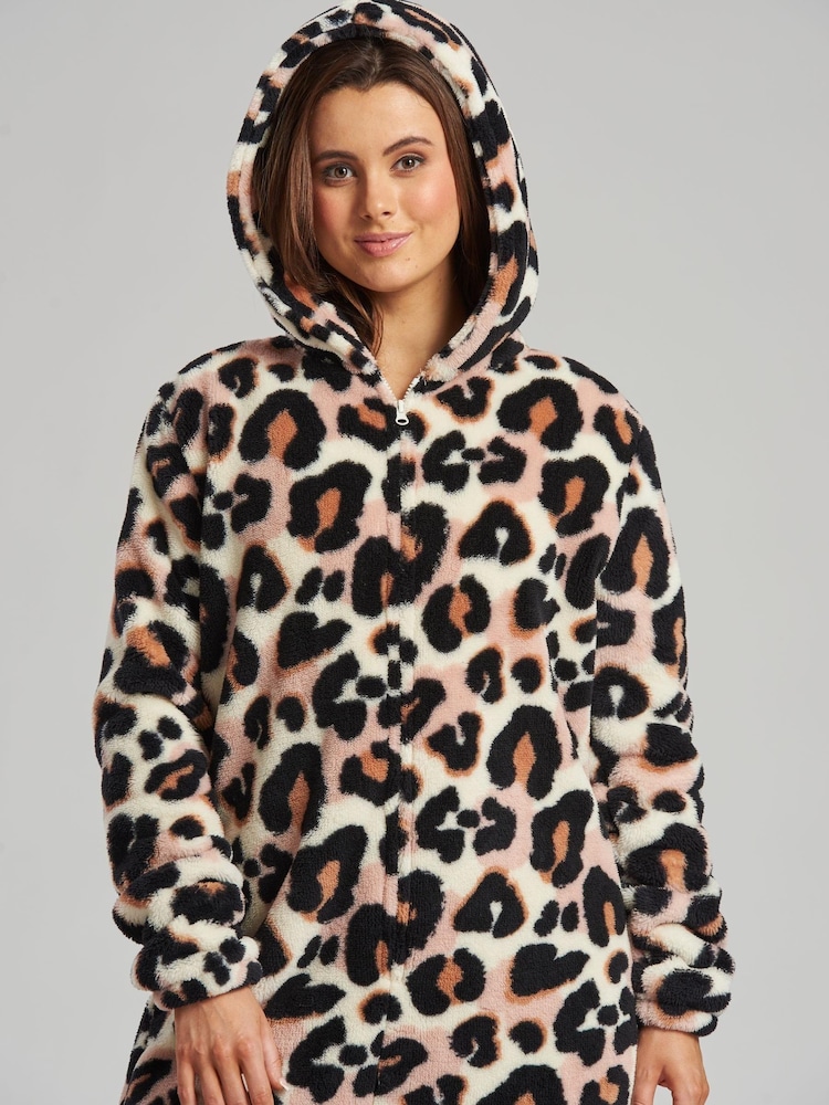 Loungeable Brown Leopard Well Soft All-In-One - Image 4 of 4