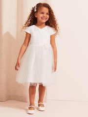 Lipsy Ivory Mini Tulle Occasion Dress - Image 2 of 4