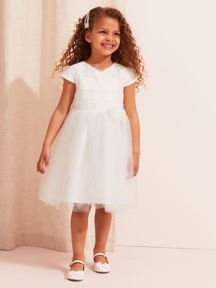 Lipsy Ivory Mini Tulle Occasion Dress - Image 2 of 4