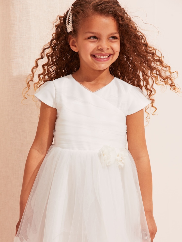 Lipsy Ivory Mini Tulle Occasion Dress - Image 3 of 3
