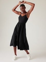 Athleta Black Elation V-Neck Hybrid Dress - Image 1 of 4