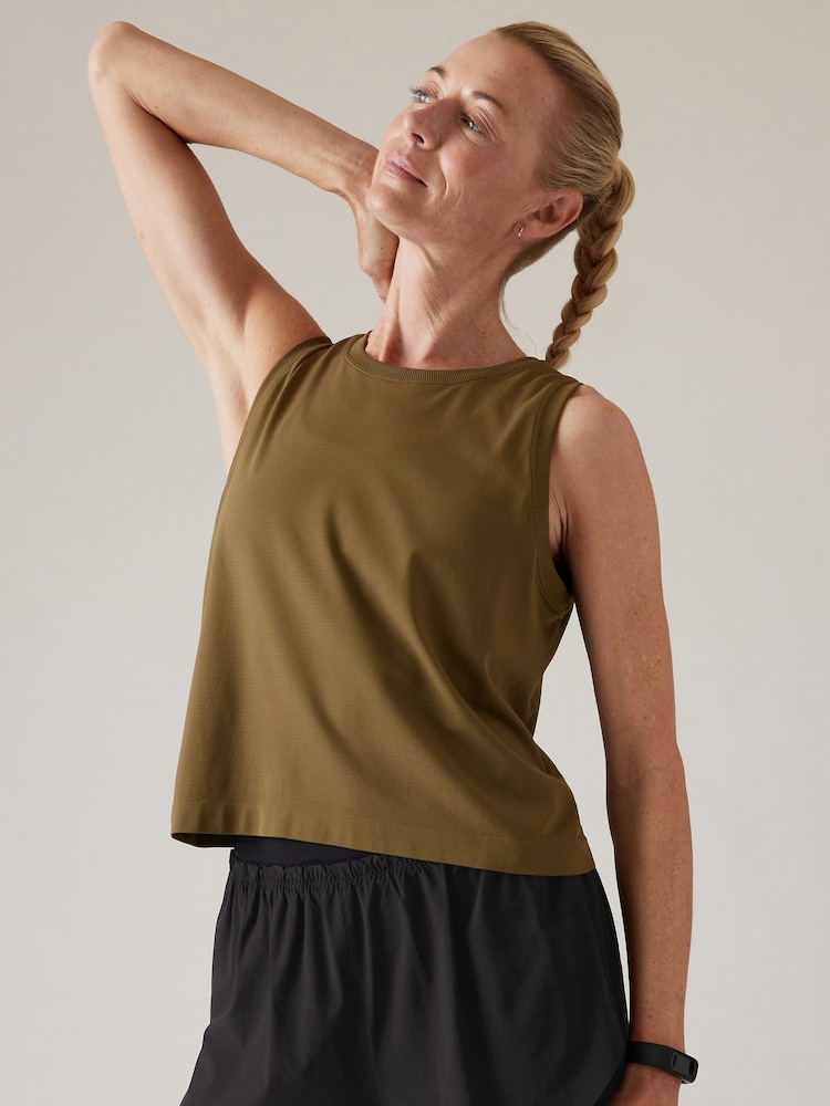 Athleta Green Ether Seamless Tank Vest - Image 1 of 1