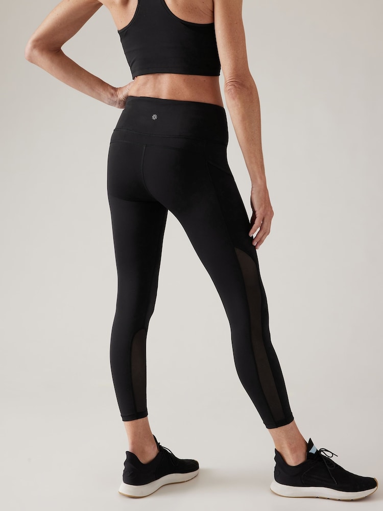 Athleta Black Ultimate Stash Mesh 7/8 Leggings - Image 2 of 4 Athleta Black Ultimate Stash Mesh 7/8 Leggings - Image 2 of 4