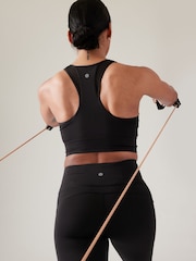 Athleta Black Conscious Mesh Crop Medium Impact Sports Bra - Image 2 of 3