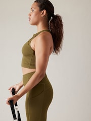 Athleta Green D-DD Cup Conscious Mesh Crop Medium Impact Sports Bra - Image 2 of 2