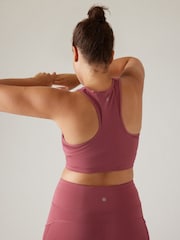 Athleta Pink Conscious Mesh Crop Medium Impact Sports Bra - Image 2 of 4