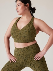 Athleta Green D-DD Cup Transcend Plunge Low Impact Sports Bra - Image 1 of 4