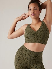 Athleta Green D-DD Cup Transcend Plunge Low Impact Sports Bra - Image 3 of 4
