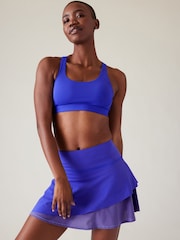 Athleta Blue A-C Cup Ultimate Ease Medium Impact Sports Bra - Image 1 of 4