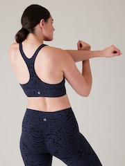 Athleta Blue A-C Cup Transcend Plunge Low Impact Sports Bra - Image 4 of 4