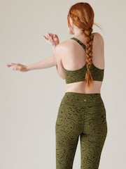 Athleta Green A-C Cup Transcend Plunge Low Impact Sports Bra - Image 2 of 4