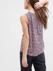 Gap Red Floral Gauze Splitneck Top - Image 2 of 2