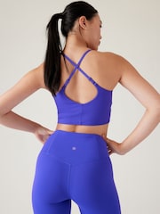 Athleta Purple A-C Cup Elation V-Neck Crop Low Impact Sports Bra - Image 6 of 8