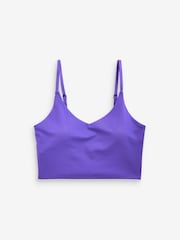 Athleta Purple A-C Cup Elation V-Neck Crop Low Impact Sports Bra - Image 8 of 8
