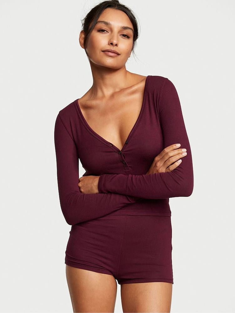 Victoria's Secret Kir Red Modal Short Pyjamas - Image 1 of 3 Victoria's Secret Kir Red Modal Short Pyjamas - Image 1 of 3