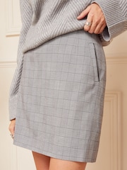 Love & Roses Grey Tailored Mini Skirt - Image 1 of 4