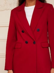 Love & Roses Deep Red Tailored Blazer - Image 3 of 4