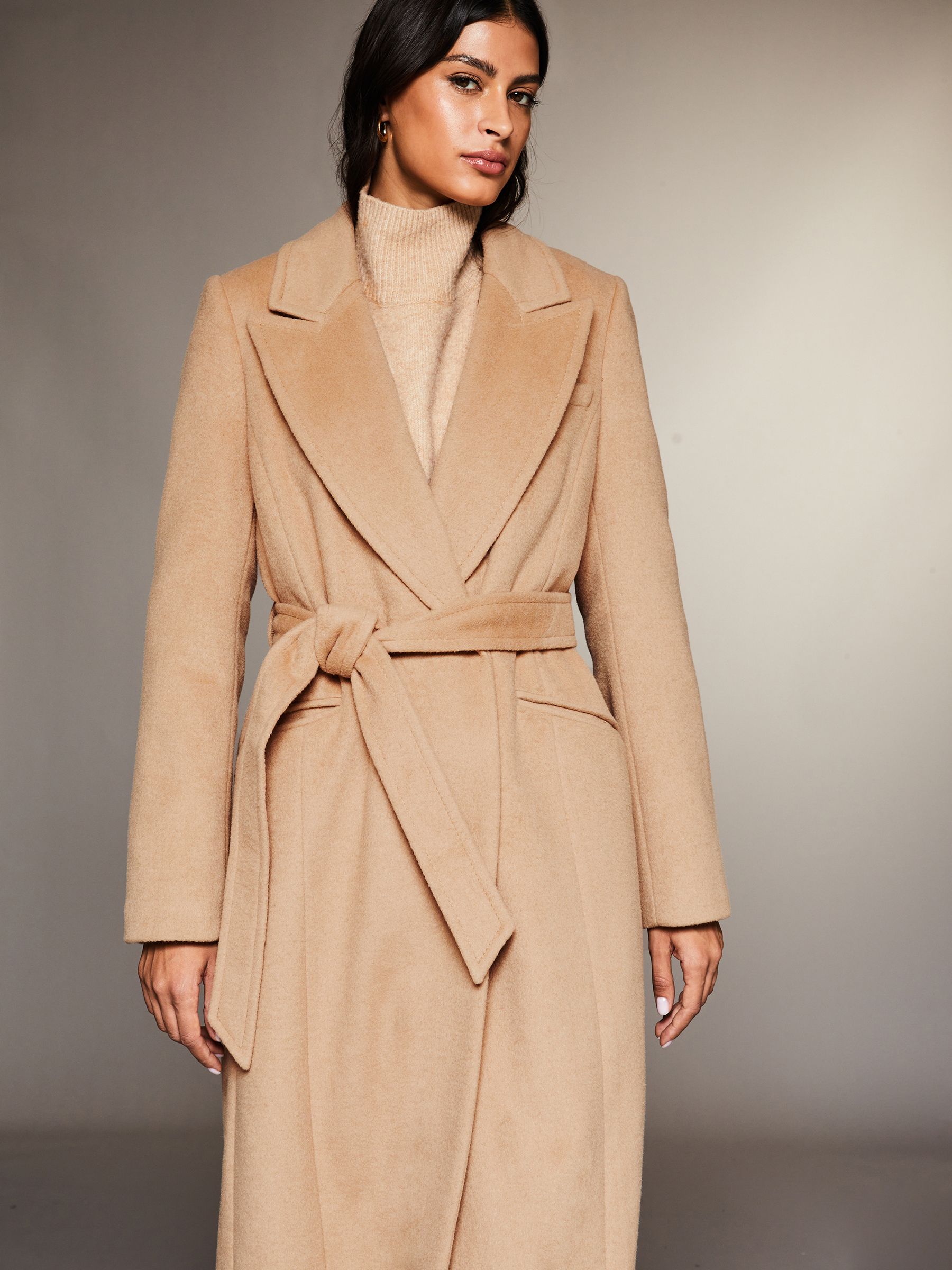 Fat face camel wool coat shop