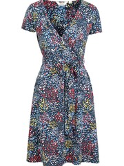 Mountain Warehouse Blue Multi Santorini Womens Summer Lightweight Jersey Wrap Dress - Image 1 of 3