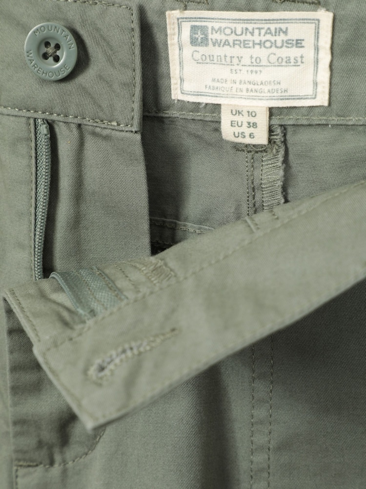 Mountain Warehouse Green Bayside 100% Organic Cotton Womens Shorts - Image 3 of 3