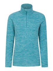 Mountain Warehouse Turquoise Blue Snowdon Melange Womens Half-Zip Fleece - Image 1 of 2