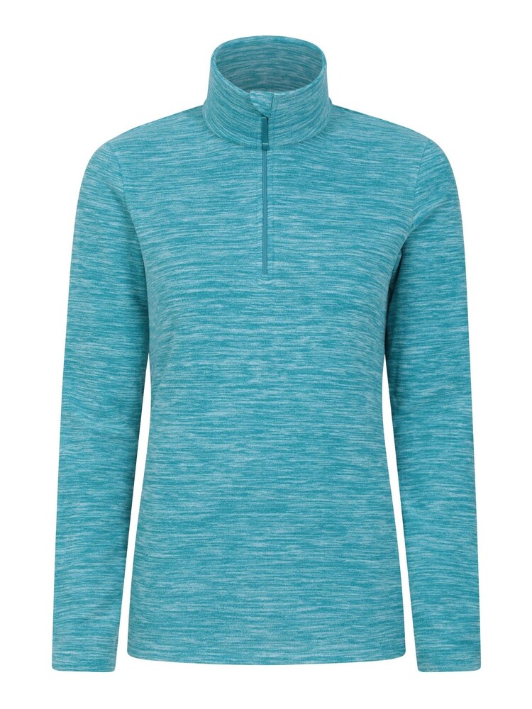 Mountain Warehouse Turquoise Blue Snowdon Melange Womens Half-Zip Fleece - Image 1 of 2