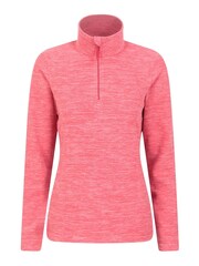 Mountain Warehouse Coral Pink Snowdon Melange Womens Half-Zip Fleece - Image 1 of 5