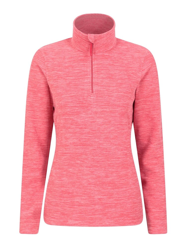 Mountain Warehouse Coral Pink Snowdon Melange Womens Half-Zip Fleece - Image 1 of 5