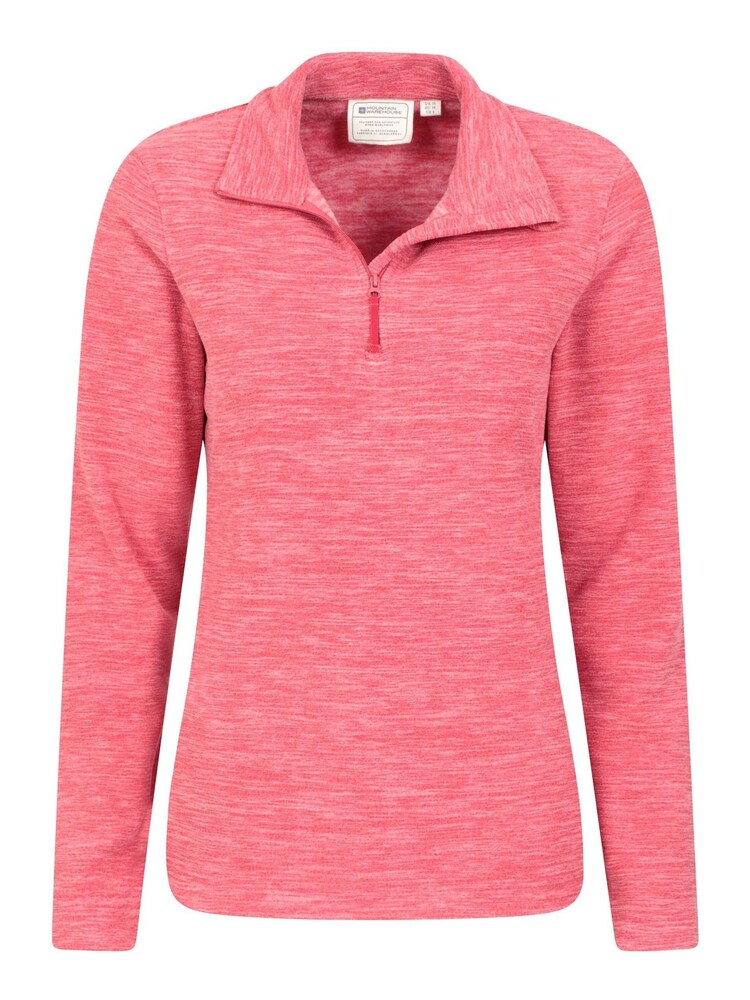Mountain Warehouse Coral Pink Snowdon Melange Womens Half-Zip Fleece - Image 2 of 5
