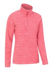 Mountain Warehouse Coral Pink Snowdon Melange Womens Half-Zip Fleece - Image 3 of 5