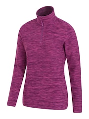 Mountain Warehouse Snowdon Meliertes Fleece-Oberteil mit RV-Kragen - Bild 3 von 5