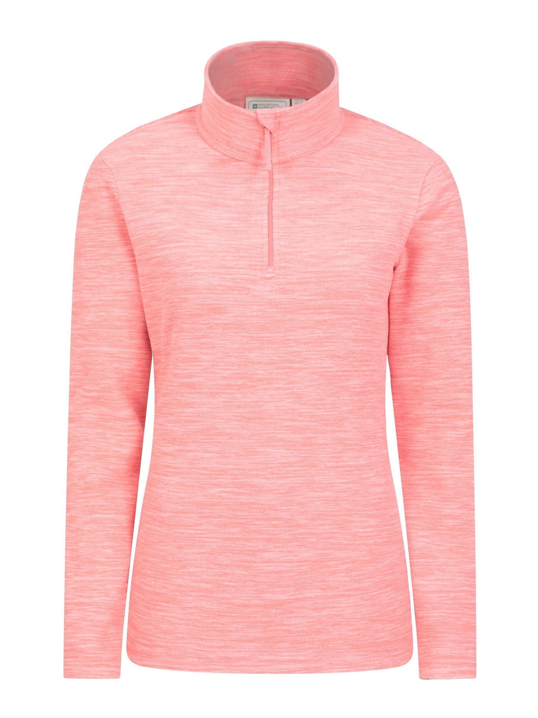 Mountain Warehouse Polaire Femme Snowdon - Microfleece Anti-Pill Demi-Zip - Pour Randonnée