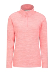 Mountain Warehouse Pink Snowdon Melange Womens Half-Zip Fleece - Image 1 of 5