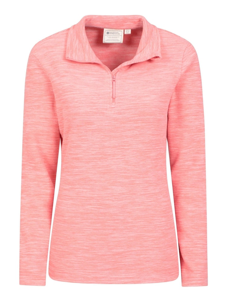 Mountain Warehouse Pink Snowdon Melange Womens Half-Zip Fleece - Image 2 of 5