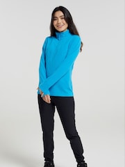 Mountain Warehouse Teal Blue Camber Womens Half-Zip Fleece - Image 1 of 4