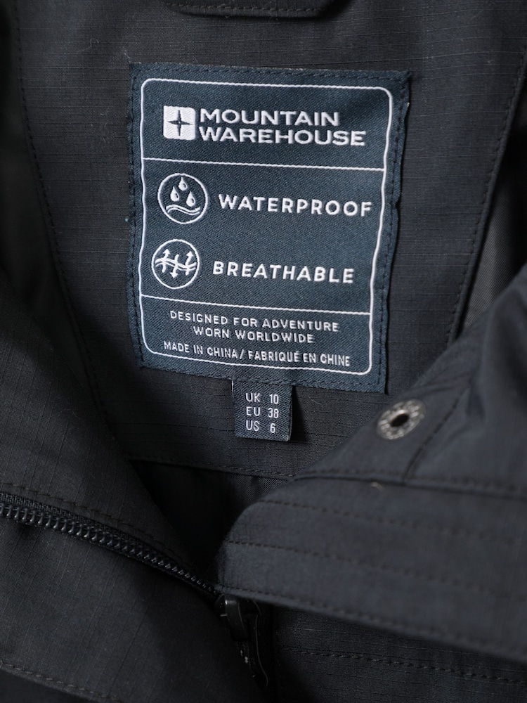 Mountain Warehouse Black Cloud Burst Textured Waterproof Jacket - Womens - Image 6 of 6