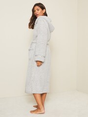 Lipsy Grey Cosy Borg Super Soft Dressing Gown - Image 3 of 4