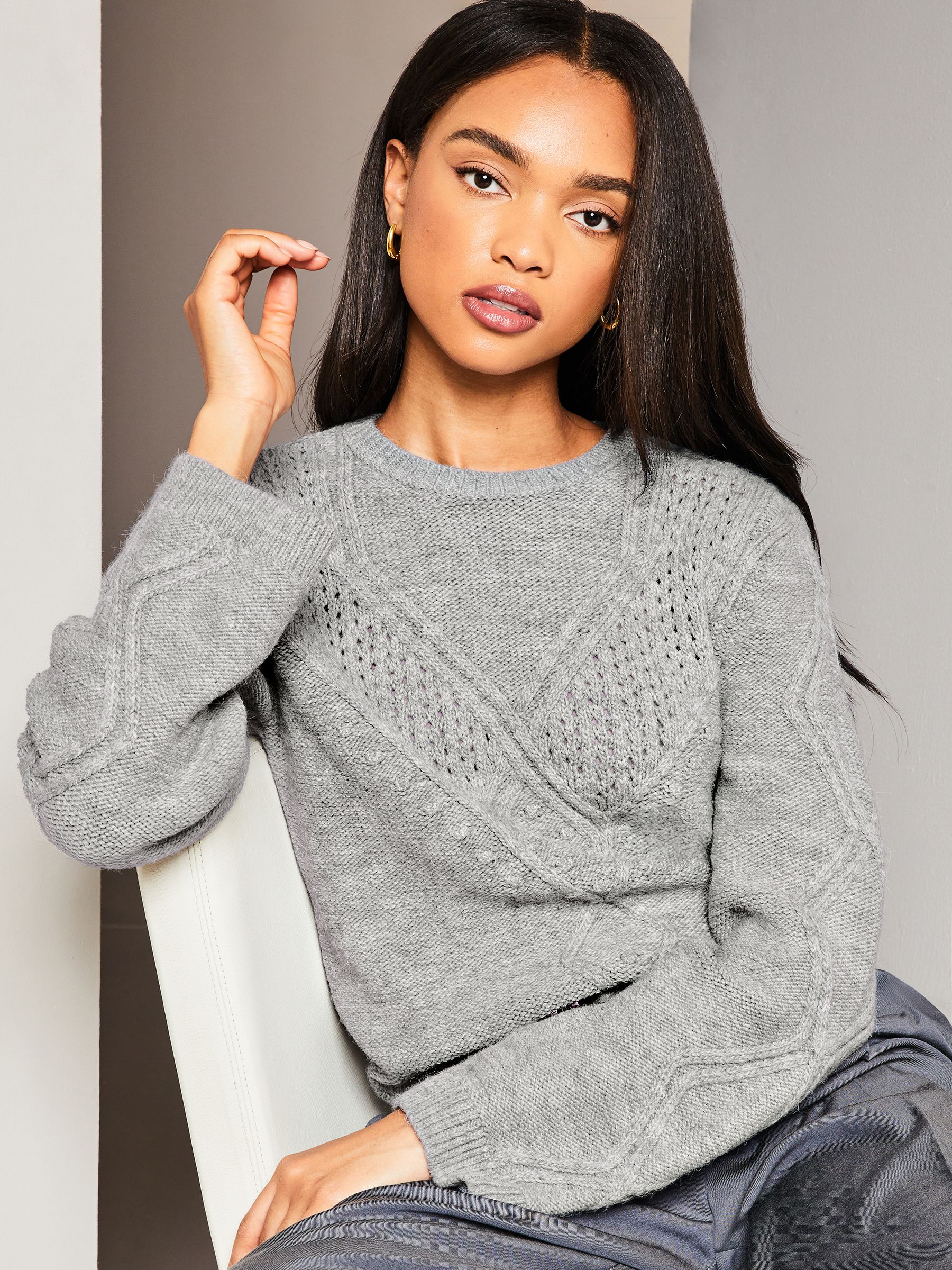 Sweater with wide sleeves on sale