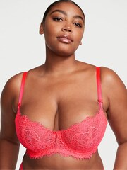 Victoria's Secret Hottie Pink Wicked Unlined Lace Balcony Bra - Image 1 of 1