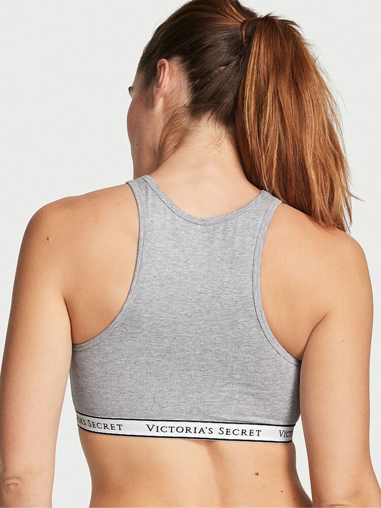 Victoria's Secret Medium Heather Grey Bralette Low Impact T-Shirt Bra - Image 2 of 3