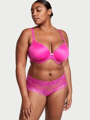 Victoria's Secret Fuchsia Frenzy Pink Lace Short Knickers - Image 3 of 4