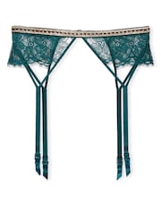 Victoria's Secret Black Ivy Green Suspenders - Image 1 of 1