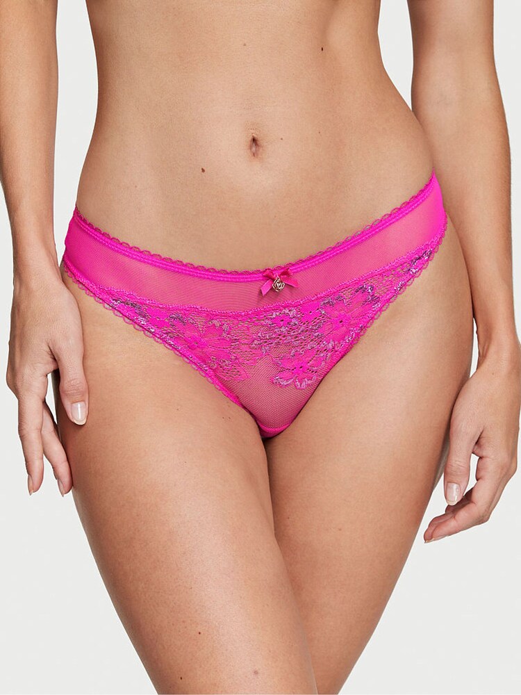 Victoria's Secret Fuchsia Frenzy Pink Smooth Thong Knickers - Image 1 of 4