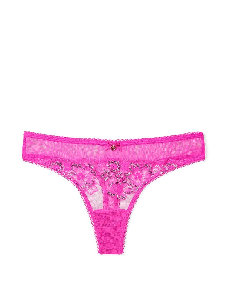Victoria's Secret Fuchsia Frenzy Pink Smooth Thong Knickers - Image 4 of 4