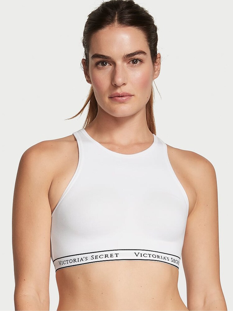 Victoria's Secret White Cotton Bralette Low Impact T-Shirt Bra - Image 1 of 3